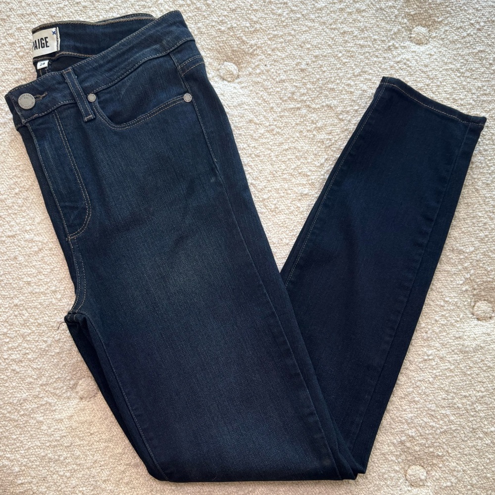PAIGE Women's Midnight Blue Skinny Jeans